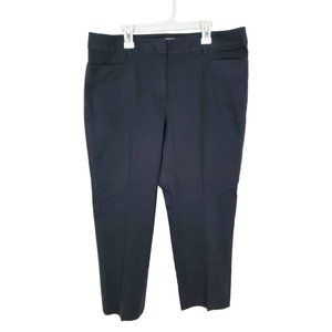Talbots Black Curvy Chino Cropped Pants 12